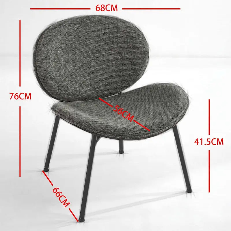 Fauteuil d’appoint lounge en similicuir avec placage imitation bois et assise en mousse haute densité