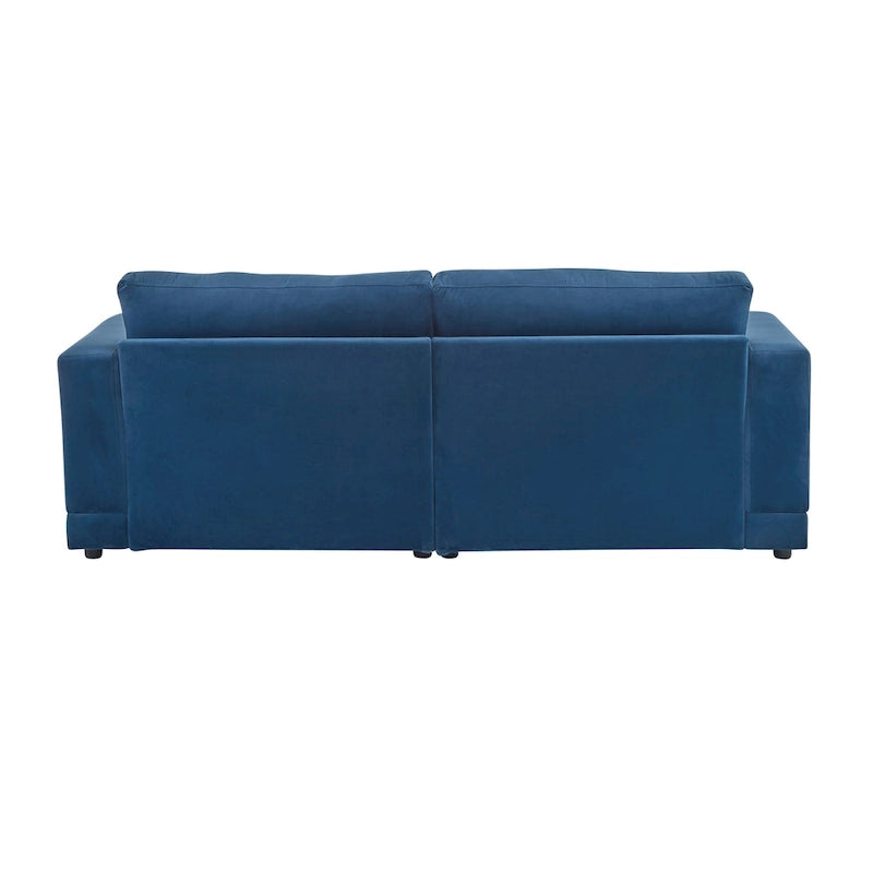 Modern Square Arm Upholstered Loveseat Sofa with High-Density Foam Cushions