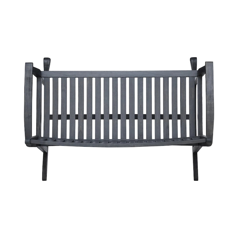 Handcrafted Acacia Wood Rocking Loveseat in Farmhouse Style