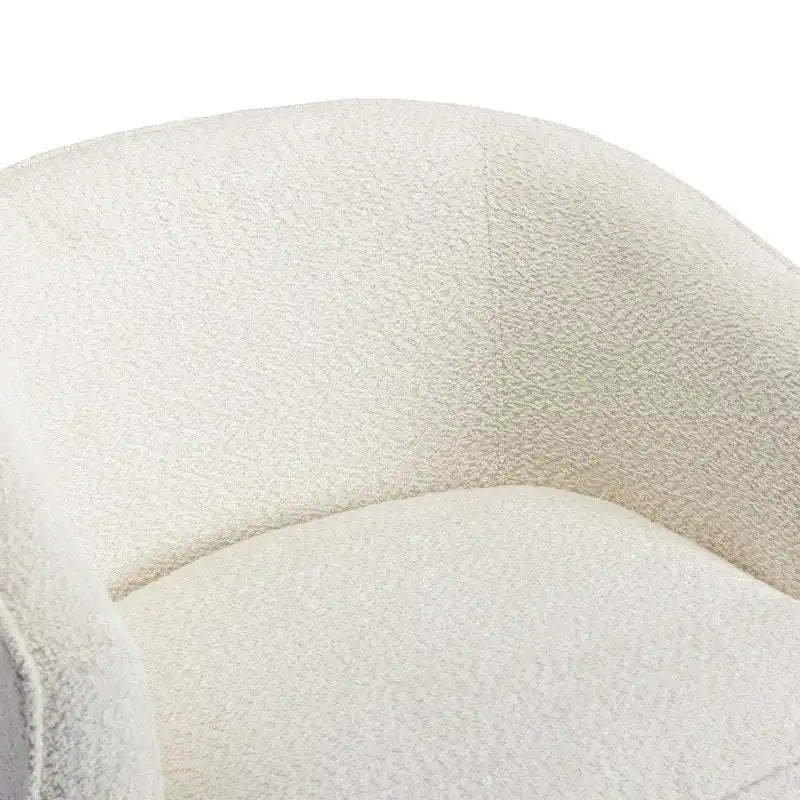 Modern Upholstered Swivel Barrel Accent Chair for Living Room