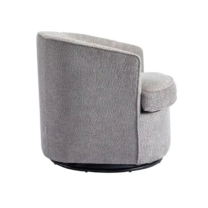 Modern Upholstered Swivel Barrel Accent Chair for Living Room