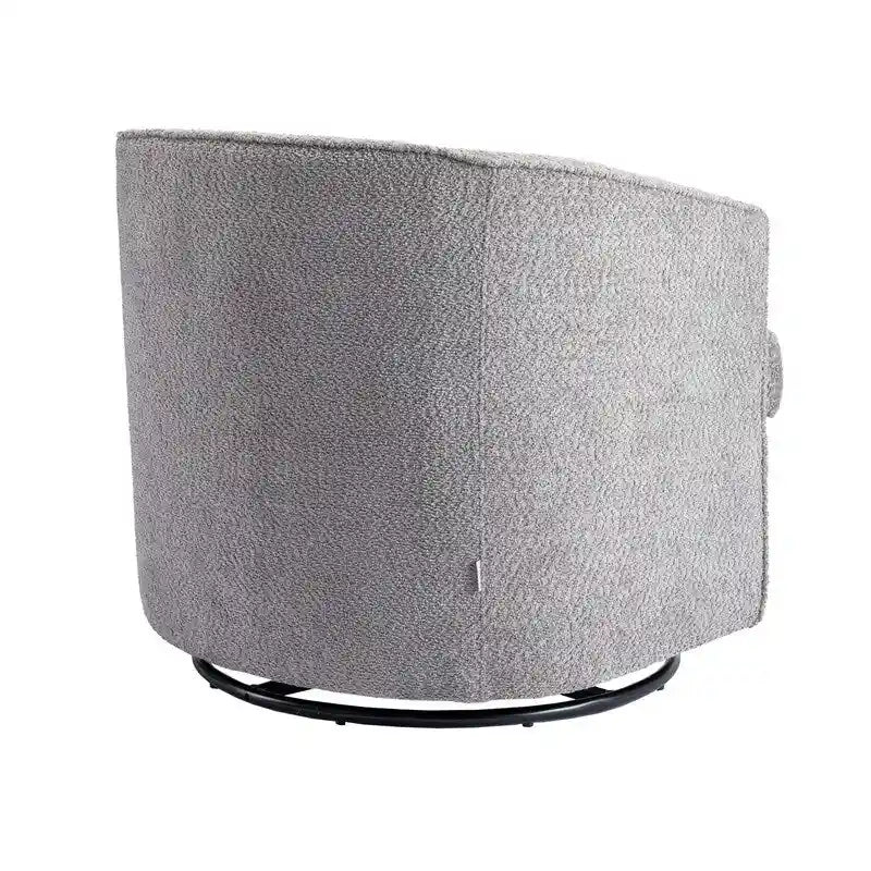 Modern Upholstered Swivel Barrel Accent Chair for Living Room