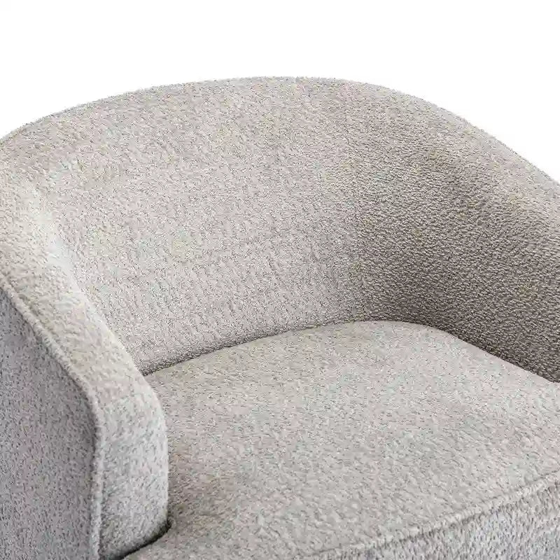 Modern Upholstered Swivel Barrel Accent Chair for Living Room