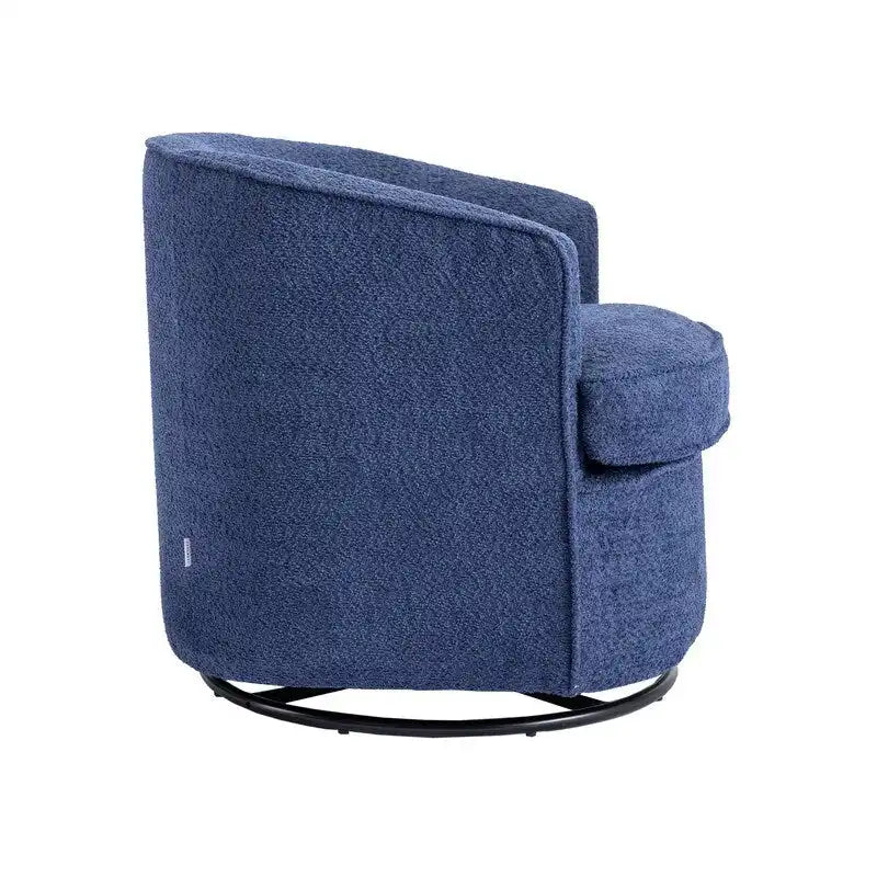 Modern Upholstered Swivel Barrel Accent Chair for Living Room
