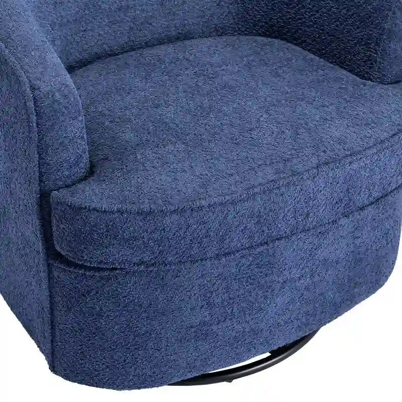 Modern Upholstered Swivel Barrel Accent Chair for Living Room