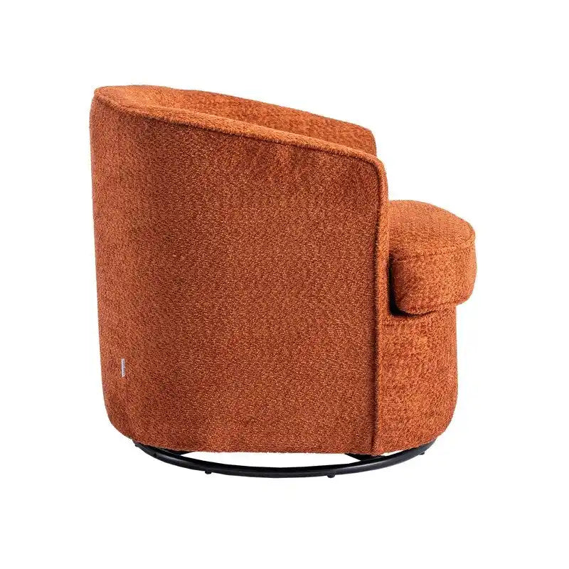 Modern Upholstered Swivel Barrel Accent Chair for Living Room
