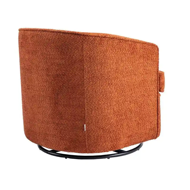 Modern Upholstered Swivel Barrel Accent Chair for Living Room