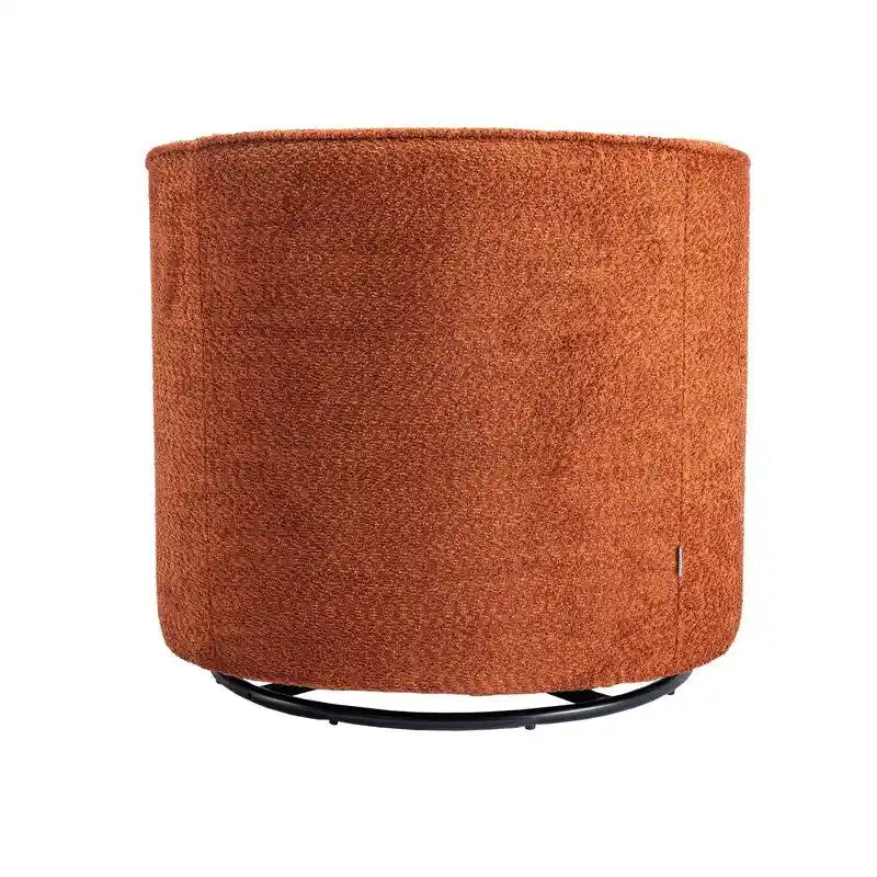 Modern Upholstered Swivel Barrel Accent Chair for Living Room
