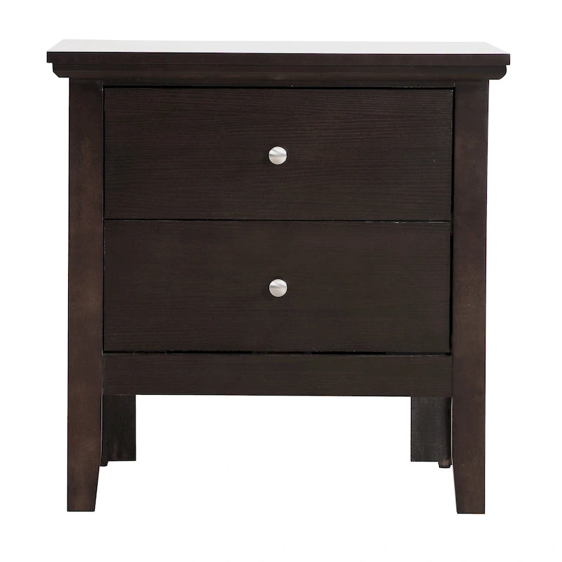 2-Drawer Transitional Nightstand in Multiple Colors – No Assembly Required