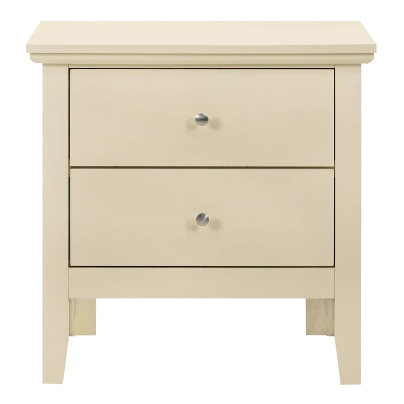 2-Drawer Transitional Nightstand in Multiple Colors – No Assembly Required