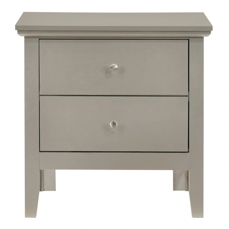 2-Drawer Transitional Nightstand in Multiple Colors – No Assembly Required