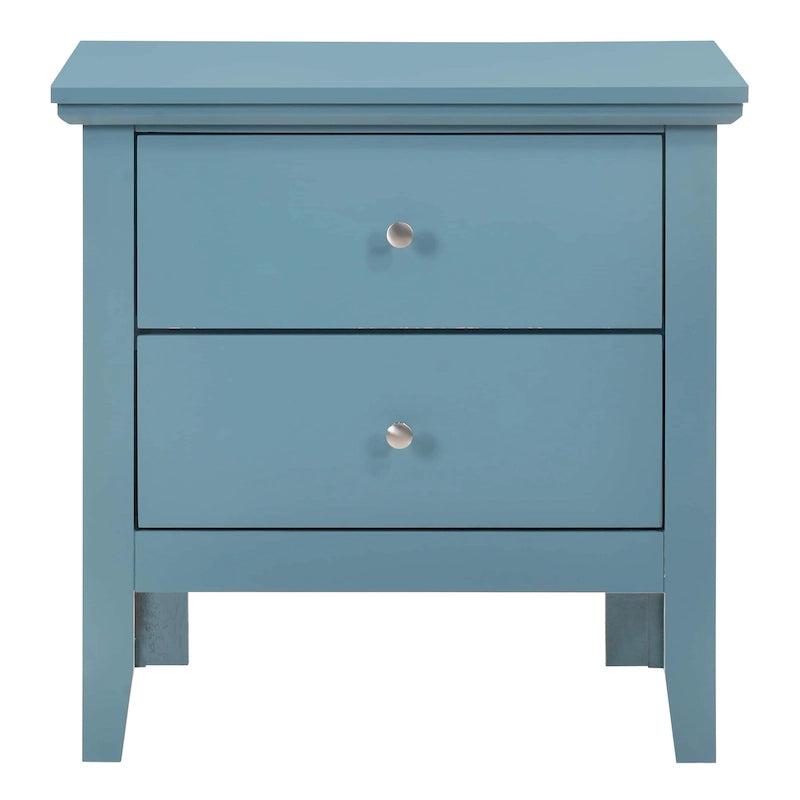 2-Drawer Transitional Nightstand in Multiple Colors – No Assembly Required