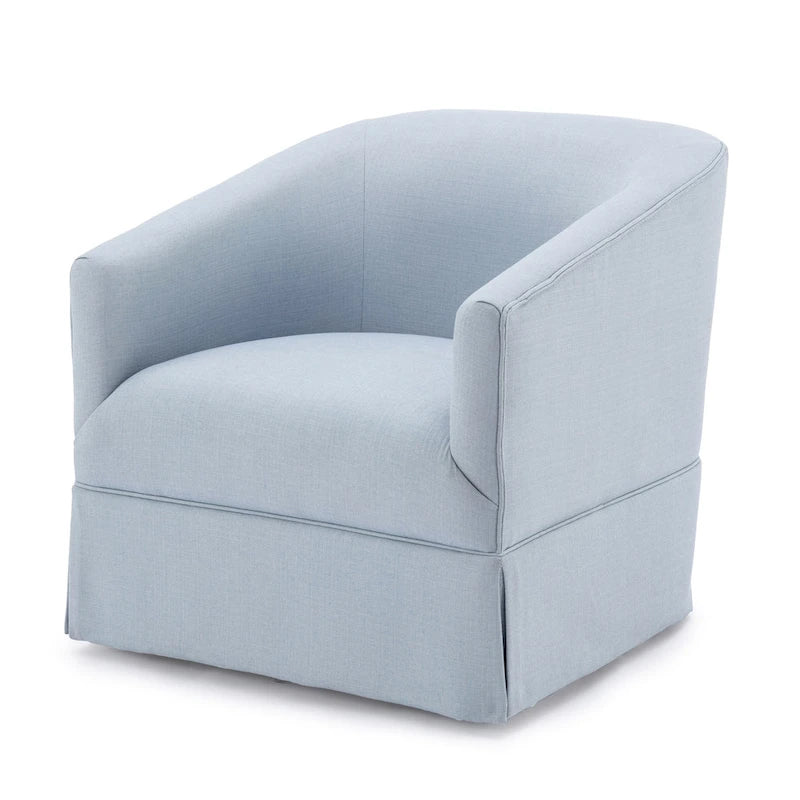 Poltrona decorativa girevole in tessuto con gonna