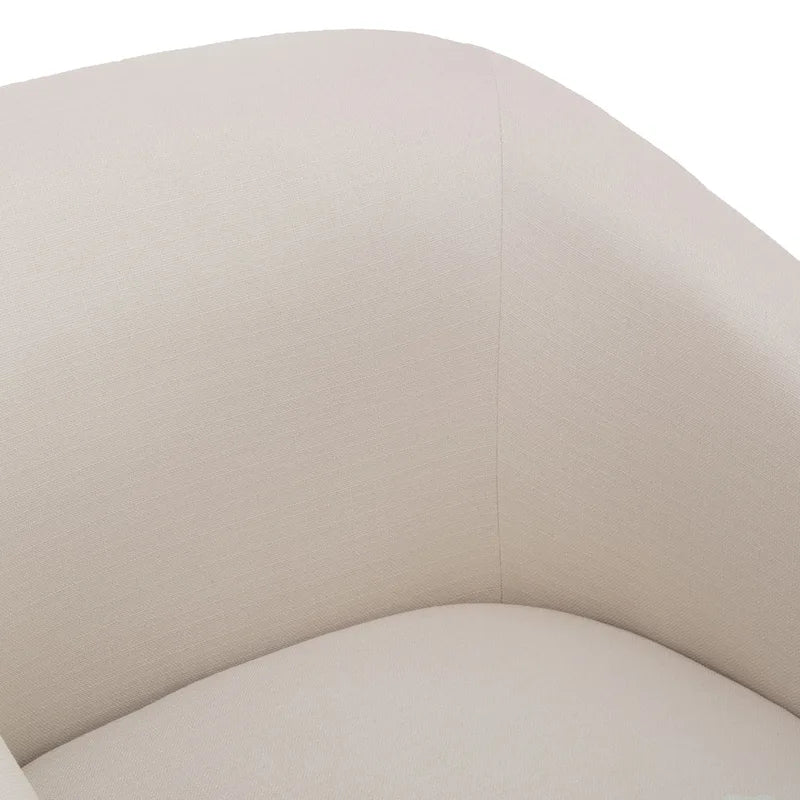 Poltrona decorativa girevole in tessuto con gonna
