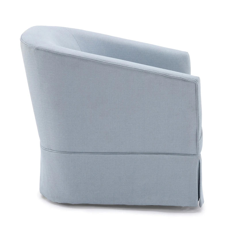 Poltrona decorativa girevole in tessuto con gonna