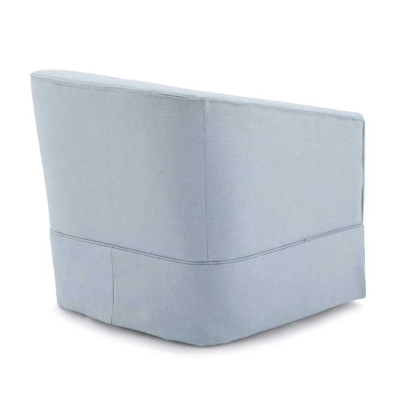 Poltrona decorativa girevole in tessuto con gonna