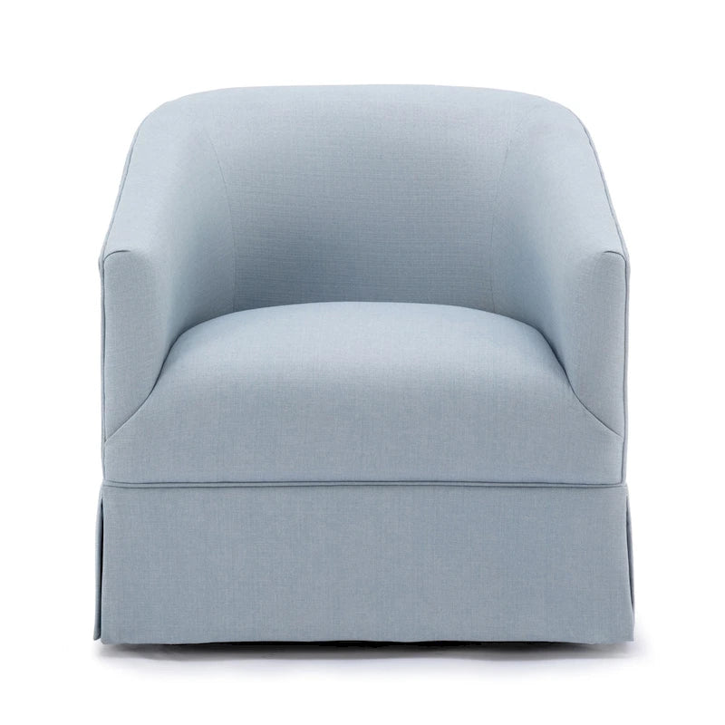 Poltrona decorativa girevole in tessuto con gonna