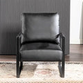 Mid-Century Modern Accent Chair with Metal Frame & Upholstered Cushions