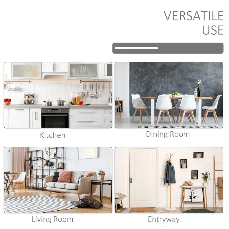 Credenza alta da cucina con vetrine, vano aperto per microonde e ripiani regolabili