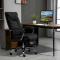 Ergonomischer Bürostuhl mit hoher Rückenlehne, Drehfunktion, Leinenbezug, verstellbarer Höhe und Armlehnen