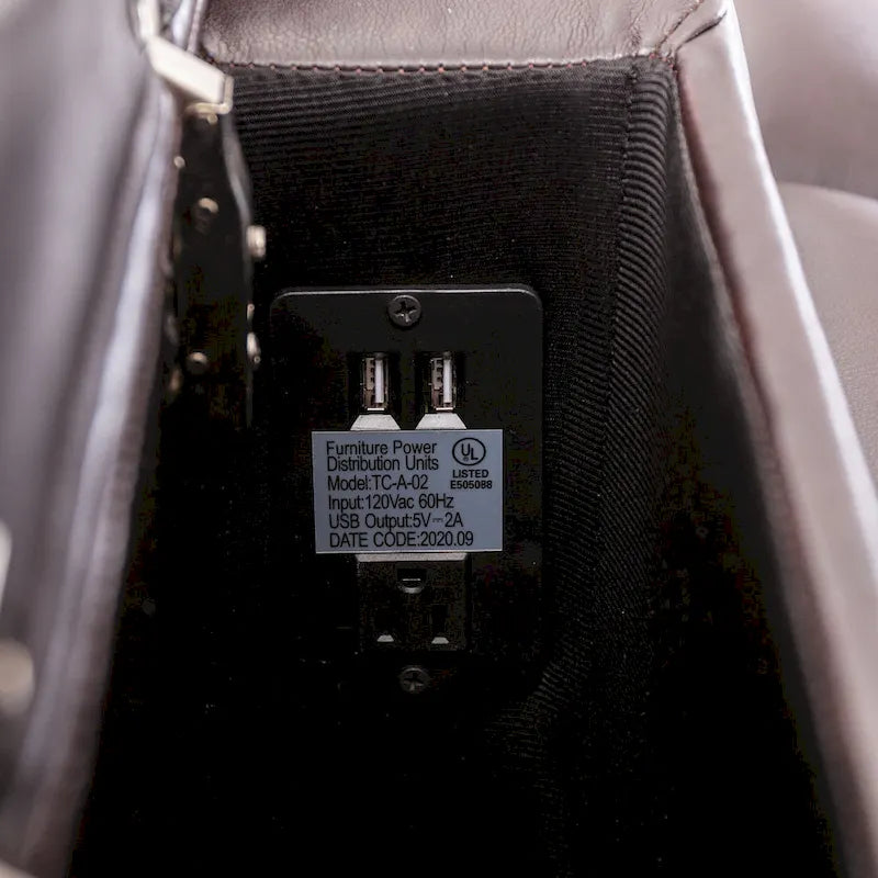 Power Faux Leather Recliner Chair with Cup Holders & USB Ports