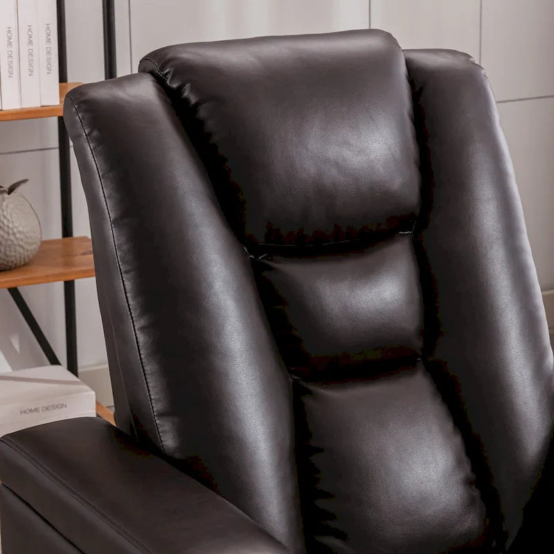 Power Faux Leather Recliner Chair with Cup Holders & USB Ports