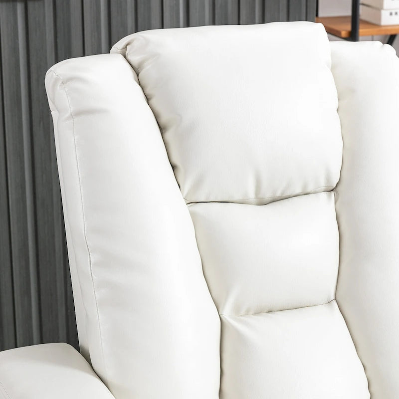 Power Faux Leather Recliner Chair with Cup Holders & USB Ports