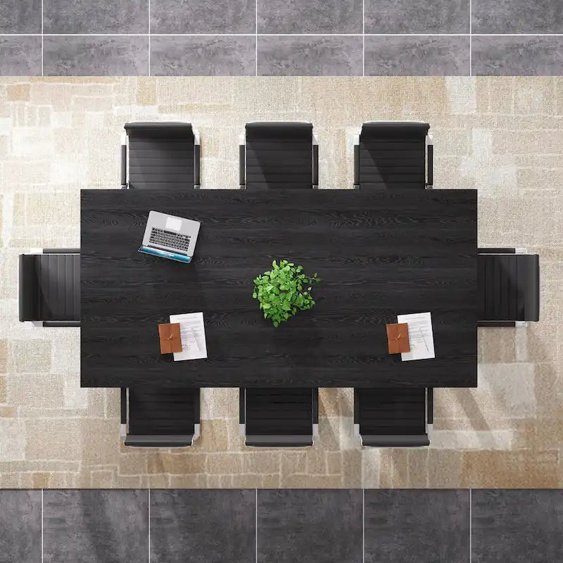 Quadratischer Besprechungstisch, 39.4", mit Beinen aus Massivholz und verstellbaren Fußgleitern