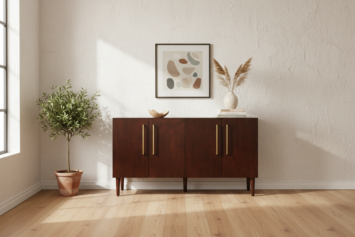 Mid-Century Sideboard in Interior Scene
