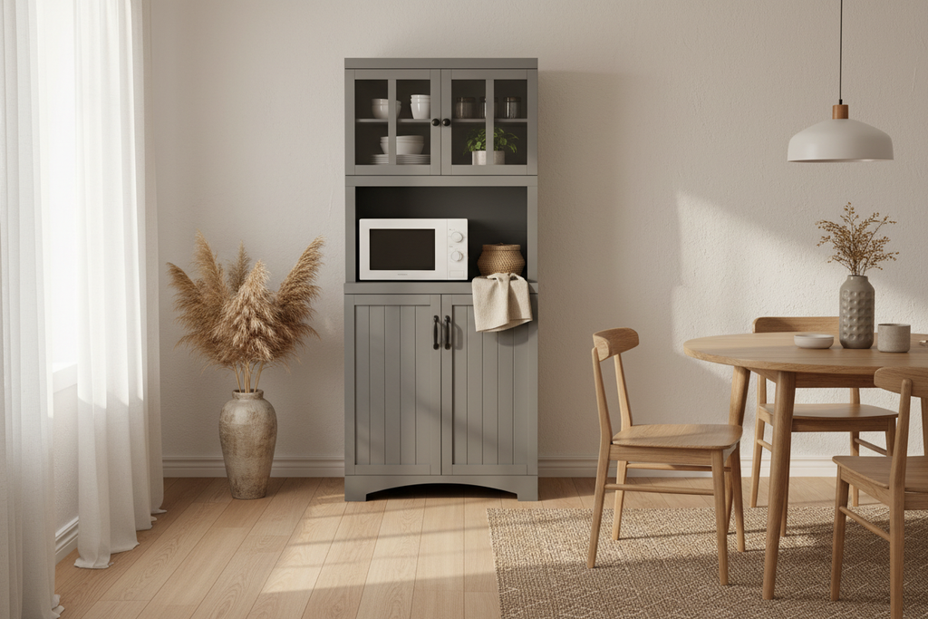 Tall Kitchen Buffet Hutch – Enriched Scene