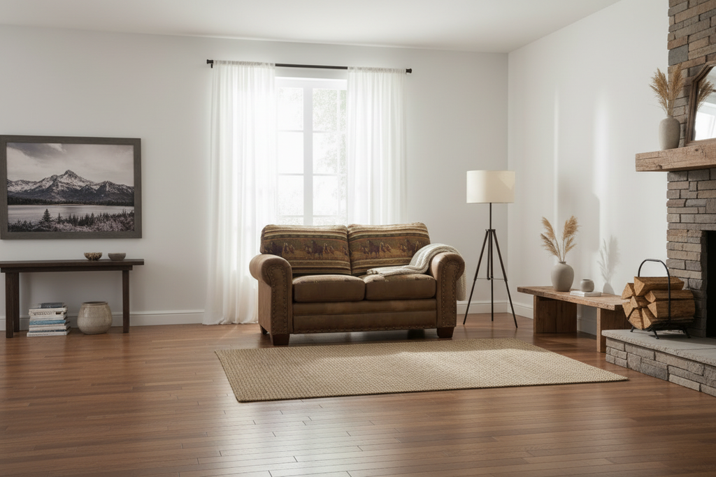 Wide-angle Lodge Living Room
